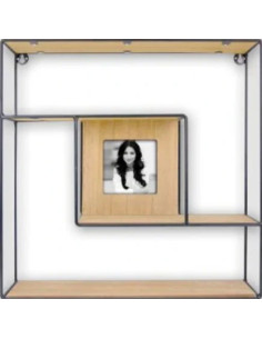 Gwen Cornice per foto singola Nero, Legno 2