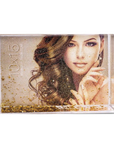 Gold 10x15 Kunststoff Rahmen RB505 Trasparente Cornice per foto singola