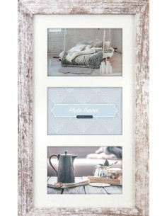 Nelson 6 3Q Marrone, Bianco Cornice per foto multipla