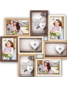 TY013 cornice per quadro Cornice per foto multipla Beige, Marrone