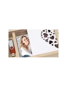 LOVE BOX USB Armadietto portaoggetti Rettangolare Legno Bianco, Legno 2
