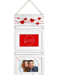 PQ4922 Cornice per foto multipla Rosso, Bianco