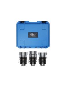 SIRUI IRONSTAR T1.9 1.5X ANAMORPHIC FULL-FRAME CINE LENS KIT 75MM/100MM/135MM BLUE FLARE WITH CPL & VND FILTERS + CASE