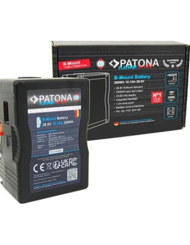 Batteria Platinum B-Mount con USB-C Input e Output 2xD-Tap 16V