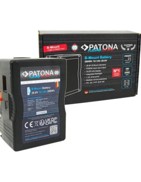 Batteria Platinum B-Mount con USB-C Input e Output 2xD-Tap 16V