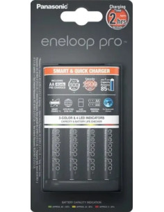 Carica Batteria Quick Charger Eneloop + 4 batterie AA 2500 Mah