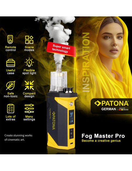 Fog Master Pro - Set macchina per il fumo portatile con accessori e custodia