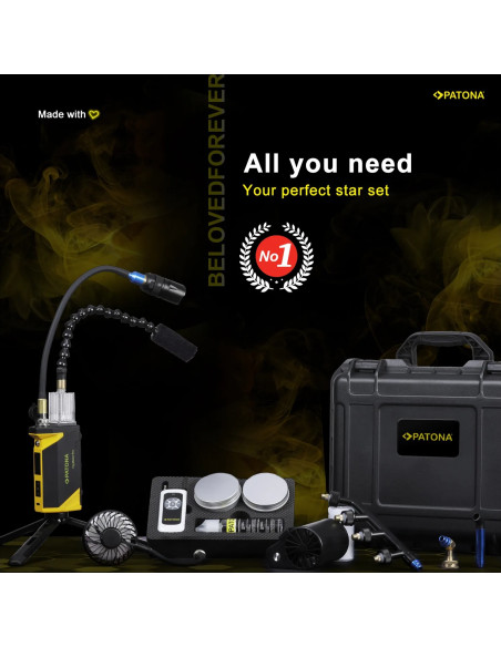 Fog Master Pro - Set macchina per il fumo portatile con accessori e custodia