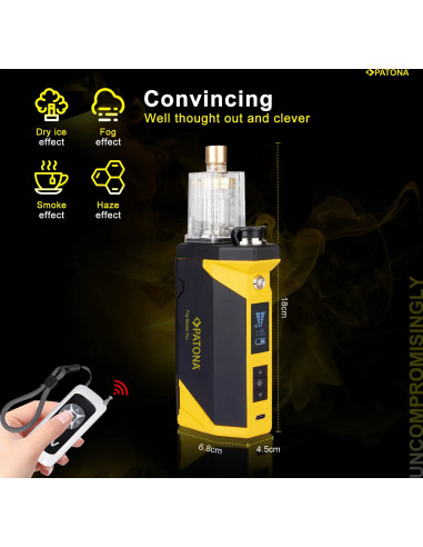 Fog Master Pro - Set macchina per il fumo portatile con accessori e custodia
