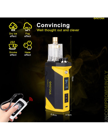 Fog Master Pro - Set macchina per il fumo portatile con accessori e custodia