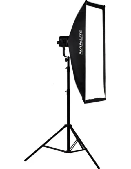 Softbox Asimmetrico 110×45 Attacco Bowens Nero,Bianco