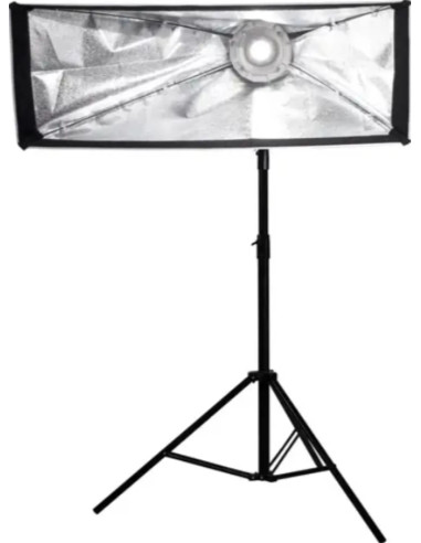 Softbox Asimmetrico 110×45 Attacco Bowens Nero,Bianco