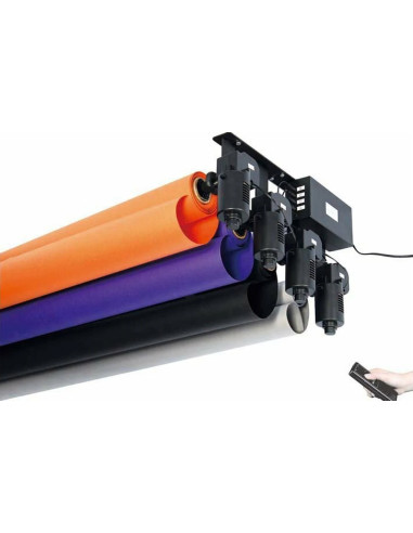 Set Porta Fondali Elettrico con Controllo Radio per 4 Rotoli