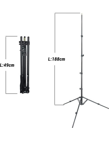 Stativo 210F per lampade da studio e flash