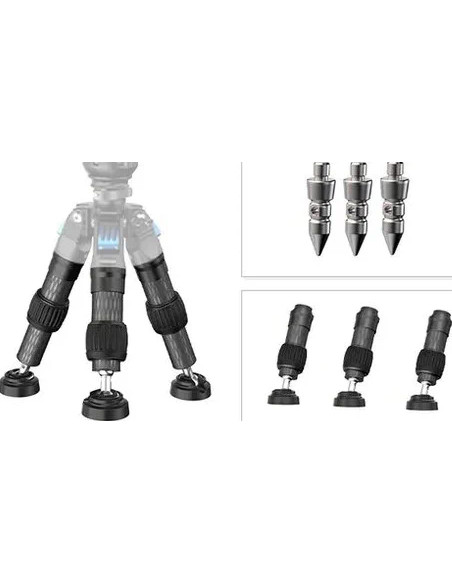 Treppiede con Tre Tubi Mini in Carbonio per Treppiede SVS60