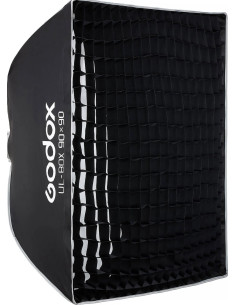 Softbox UL a chiusura rapida 90x90cm con griglia