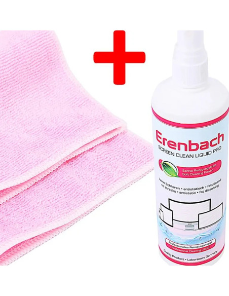 ERENBACH 250 ML PROFESSIONAL CLEANING LIQUID FOR DISPLAY AND MICROFIBER CLOTH 30 X 30 CM