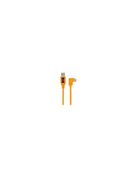 THT CU51RT02.ORG CAVO USB 2.0 A MINI-B 5 PIN 0,5MT CON 1 ANGOLO RETTO ARANCIONE