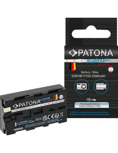 NP-F550 Platinum 7.2 V 4400 mAh con porta USB-C