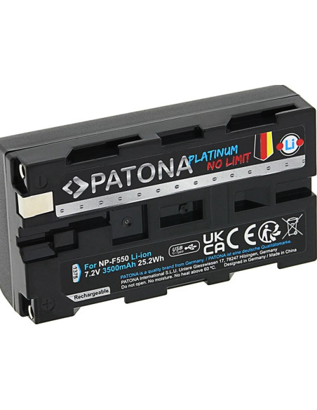NP-F550 Platinum 7.2 V 4400 mAh con porta USB-C