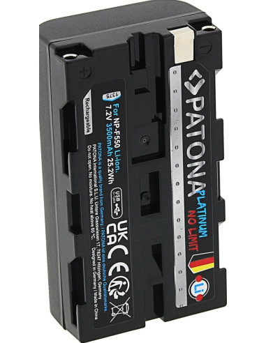 NP-F550 Platinum 7.2 V 4400 mAh con porta USB-C