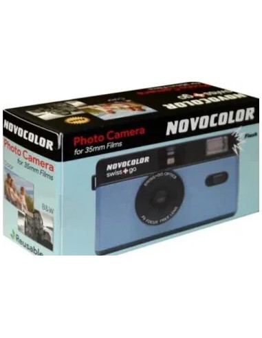 SWISS-GO Photo Camera Novocolor 35mm Ananlogica Blu