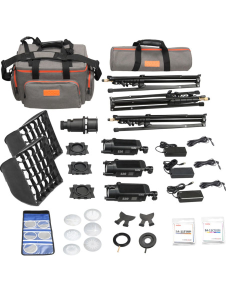 Kit Led SA-D con 3 S30 + accessori