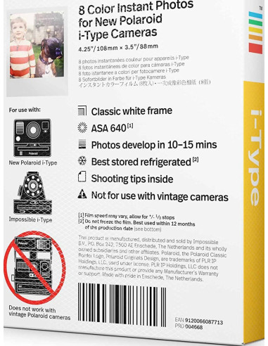 8 Pellicole Color Film per I-type
