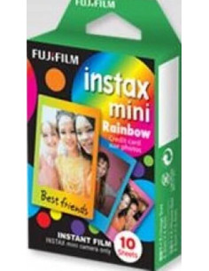 10 pellicole Instax Mini Sfondo arcobaleno