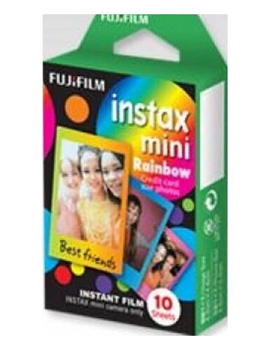 10 pellicole Instax Mini Sfondo arcobaleno