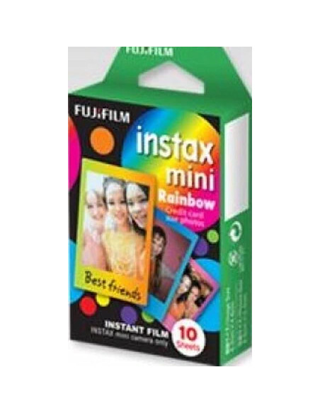 10 pellicole Instax Mini Sfondo arcobaleno