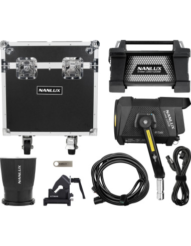 Evoke 1200B Bicolor con Flight Case e Lente Fresnel