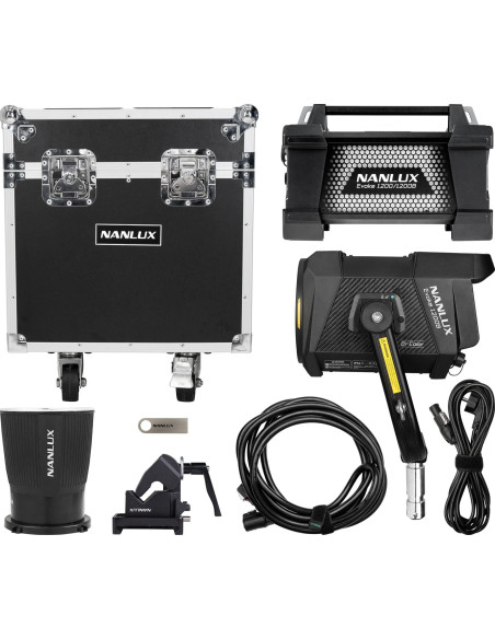 Evoke 1200B Bicolor con Flight Case e Lente Fresnel