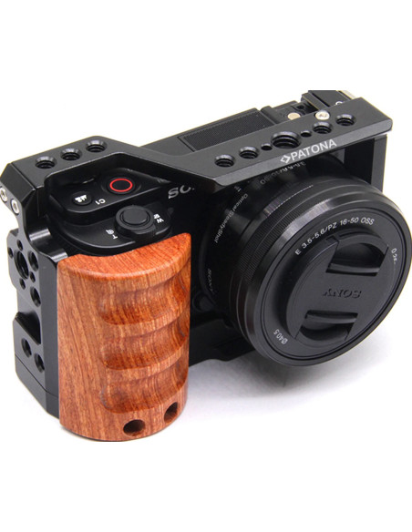 Cage Sony ZVE-10 custodia per macchine fotografiche 1/4, 3/8" Nero, Legno