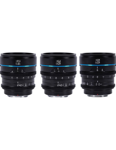 Set Night Walker t/1.2 S35 Cine Canon RF (24mm, 35mm, 55mm) - Nero