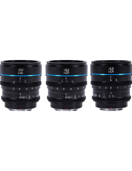 Set Night Walker t/1.2 S35 Cine Canon RF (24mm, 35mm, 55mm) - Nero