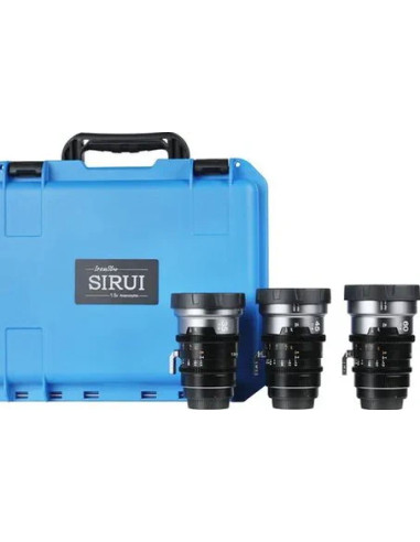Set IronStar t/1.9 1.5X Anamorphic Full Frame Cine (35mm,45mm,60mm) Blue Flare EF/PL