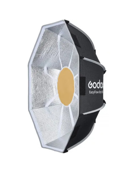 EAZYFLOW BOWENS MOUNT FOLDABLE BEAUTY DISH 65CM (BLACK AND SILVER)