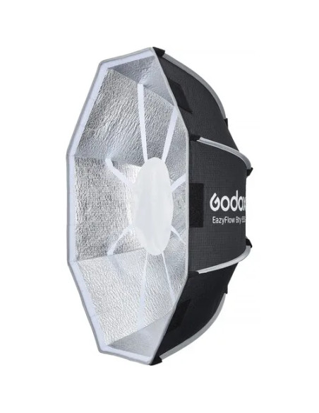 EAZYFLOW BOWENS MOUNT FOLDABLE BEAUTY DISH 65CM (BLACK AND SILVER)