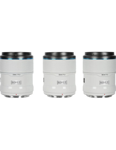 Set Sniper APS-C AF Sony E-Mount f/1.2 (23mm, 33mm, 55mm) White