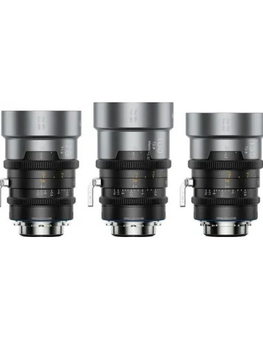 Set IronStar t/1.9 1.5X Anamorphic Full Frame Cine (75mm,100mm,135mm) Blue Flare EF/PL