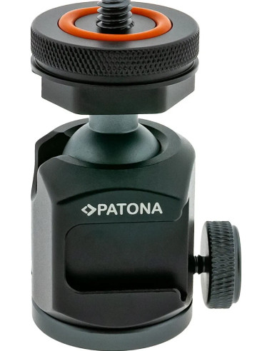 1435 testa per treppiede Nero Alluminio 1/4" Palla (forma)