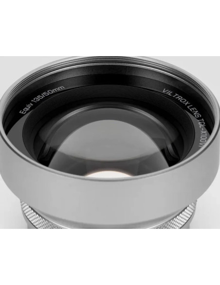 TCL-X100VI SILVER TELEPHOTO CONVERSION LENS (45G. 32,3MM) FOR FUJI X100 SERIES