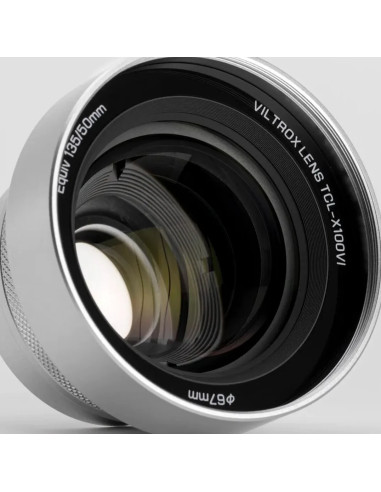 TCL-X100VI SILVER TELEPHOTO CONVERSION LENS (45G. 32,3MM) FOR FUJI X100 SERIES