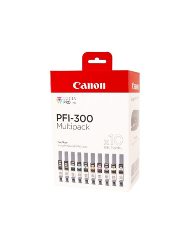 CANON PFI-300 MULTIPACK MBK/PBK/CO/GY/R/C/M/Y/PC/PM