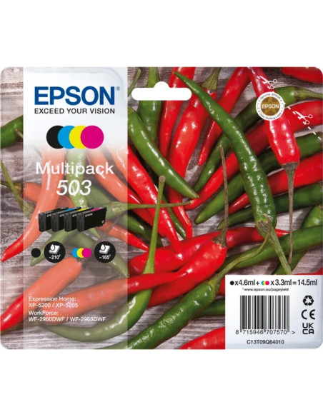 EPSON 503 MULTIPACK 4 COLORI X XP-5200/XP-5205 WF-2960DWF/WF-2965DWF