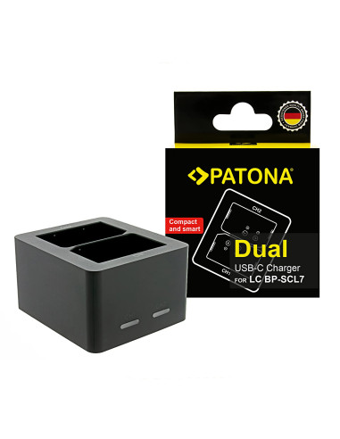 PATONA DUAL CHARGER FOR LEICA M11P M11M 24029 BP-SCL7 INCL. USB-C CABLE
