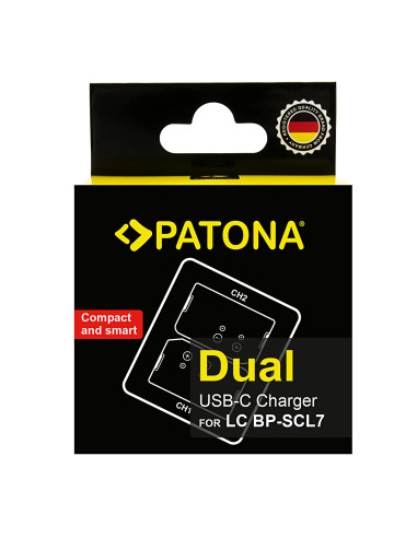 PATONA DUAL CHARGER FOR LEICA M11P M11M 24029 BP-SCL7 INCL. USB-C CABLE
