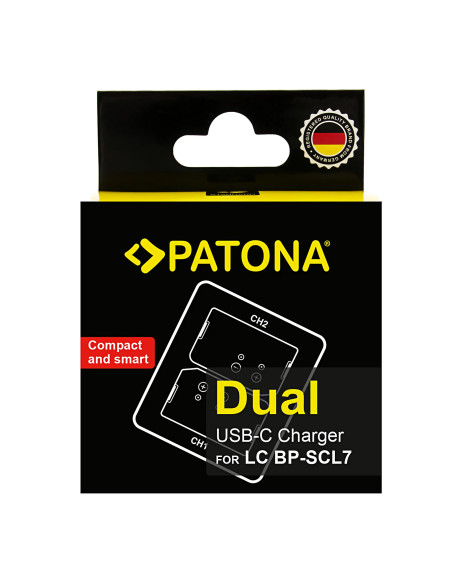 PATONA DUAL CHARGER FOR LEICA M11P M11M 24029 BP-SCL7 INCL. USB-C CABLE