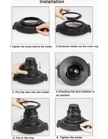 K170 Nikon 14mm Holder con slot